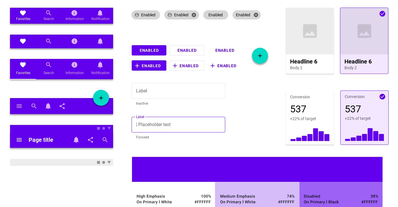 Material Design Baseline design kit